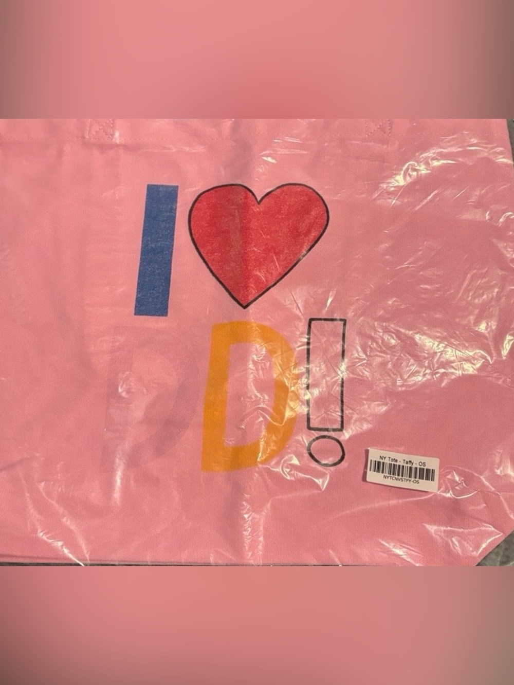 DAILY DRILLS Pink 'I ♥ D!' Tote Bag - OS